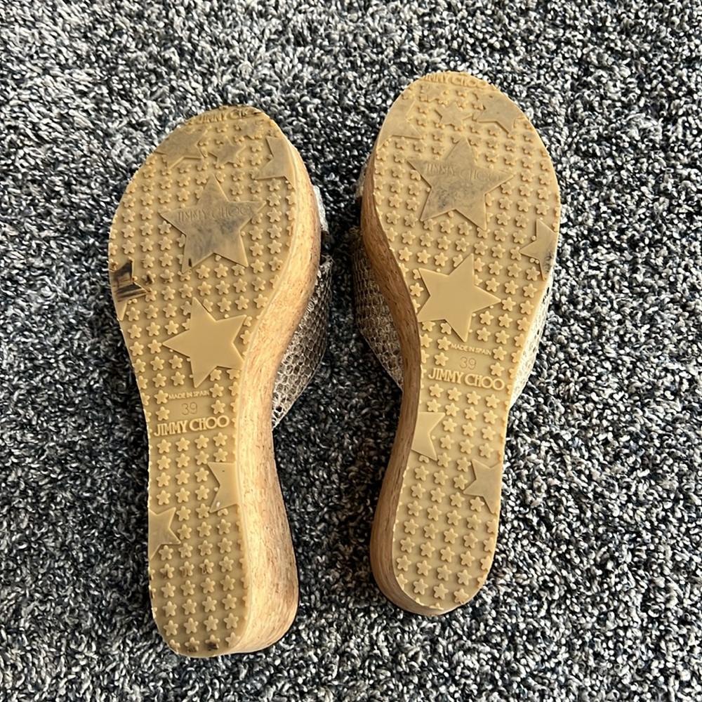 Jimmy Choo snakeskin wedges, worn once - Picture 3 of 3